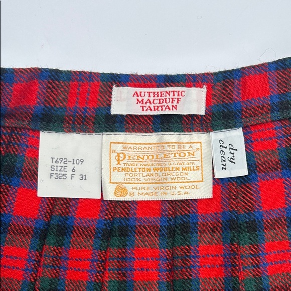 Pendleton Red and Black Plaid A-Line Skirt - Picture 4 of 6